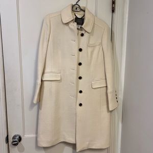 J. Crew Metro Coat in Italian double-cloth wool - Cream